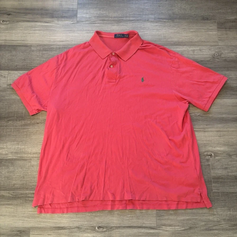 Polo Ralph Lauren Men's 3XB Red Polo Pony Embroidered Preppy Classic